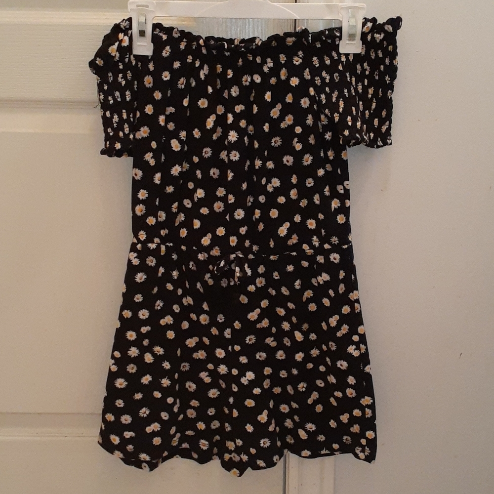 Sunflower off the shoulder jumper